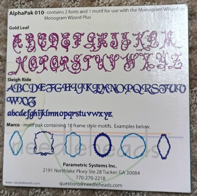 MONOGRAM WIZARD – ALPHA PAK 010 | NEW