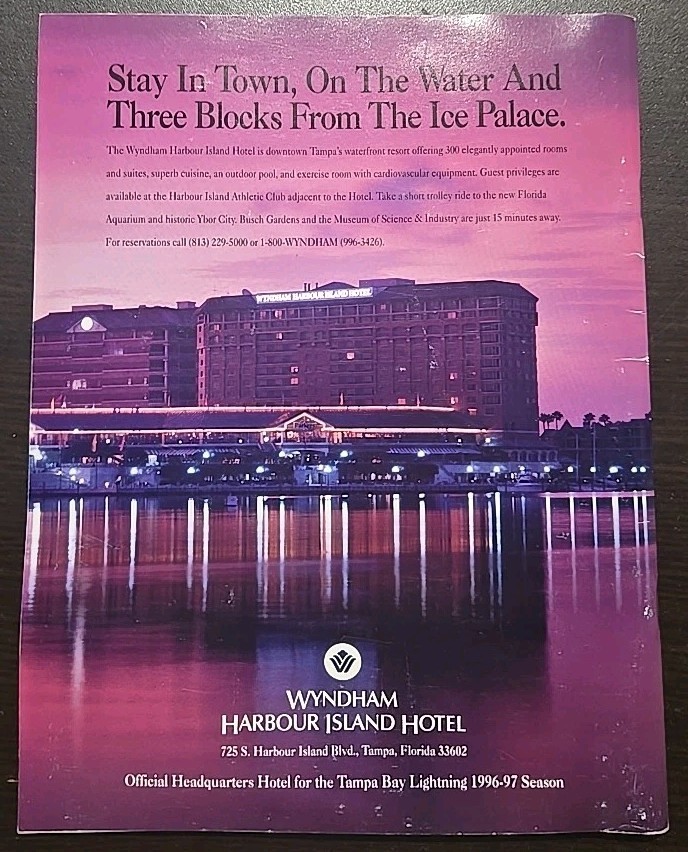 Tampa Bay Lightning Tonight On Ice 1996-97 Program vs. Maple Leafs