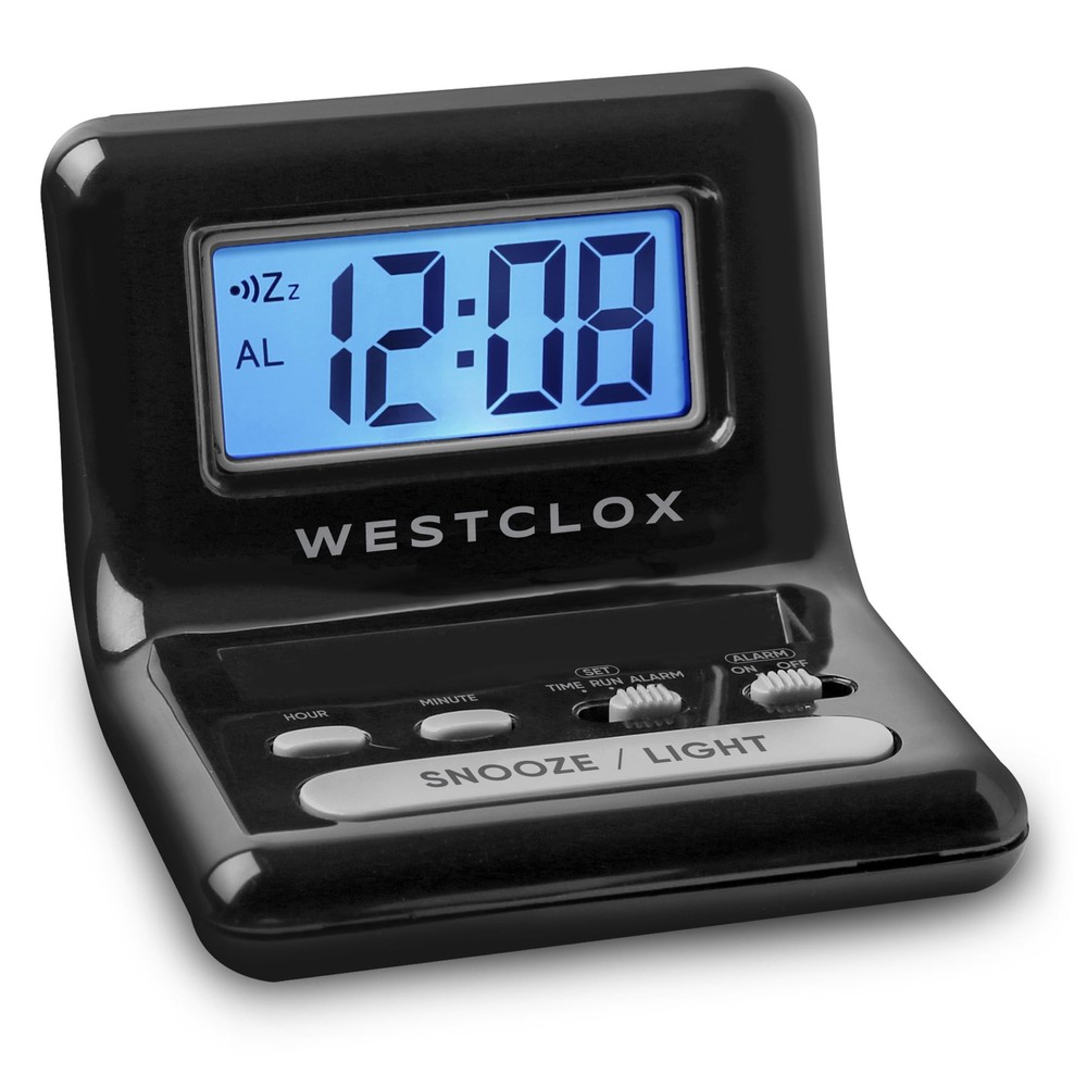 LCD Digital Bedside Alarm Clock with Blue Backlit Display and Snooze Function...