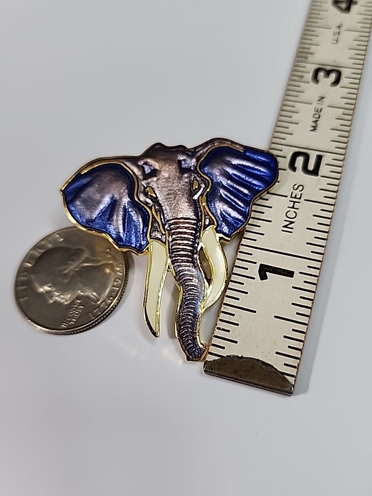 African Elephant Lapel Pin Large Size By William Spear