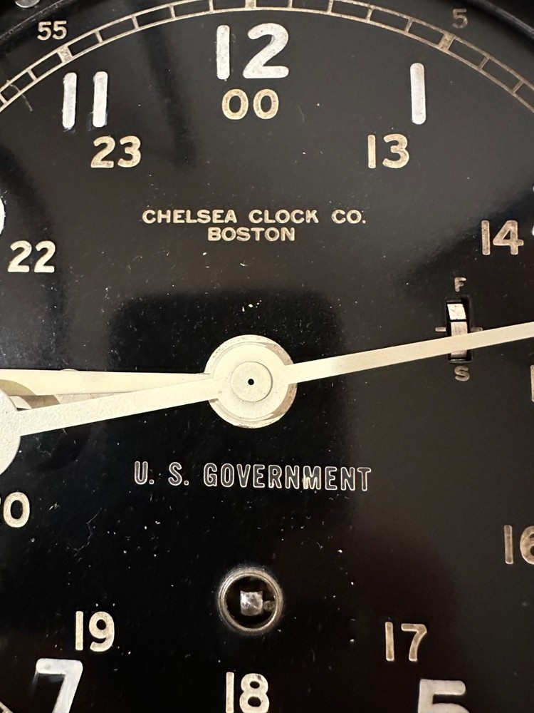 Chelsea 6” Deck Clock 24-Hour U.S. Government – Custom Base Working