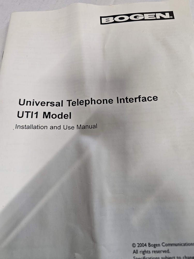 Bogen UTI1 Universal Telephone Interface (UTI1)