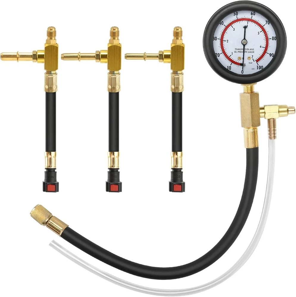 Durable Fuel Pressure Tester - Precision 0-100psi Gauge