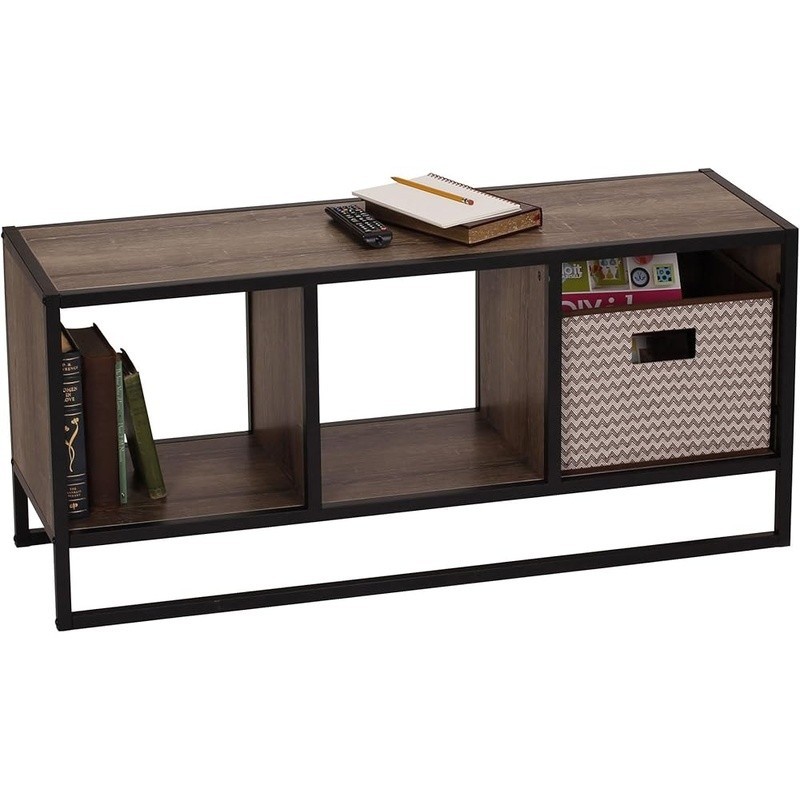 Flexible TV Stand W/ Storage Multi Cube Compartments Coffee Table LP Records New