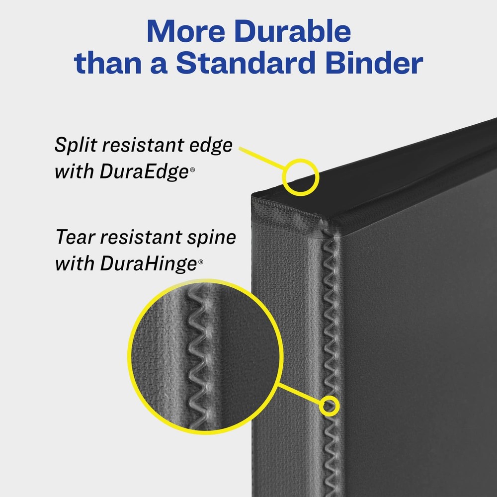 3 Ring Binder 1.5 Inch Slant D-Ring Durable View Two-Tone Organizer