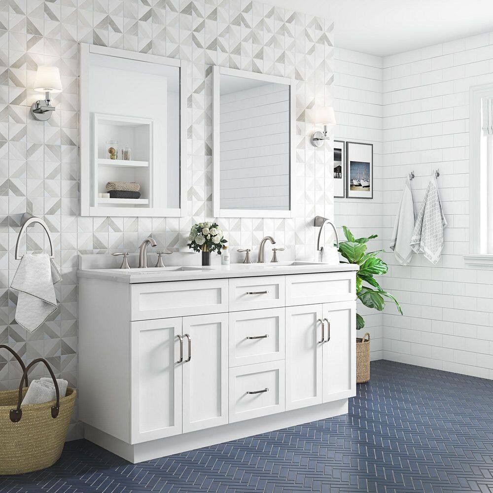 HDC Lincoln 22" W x 30" H Rectangular Framed Wall Mount Bathroom Vanity Mirror