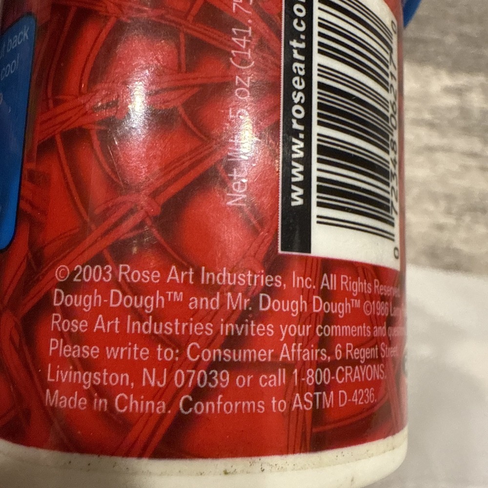 Vintage 2003 Spider-Man Fun Dough Modeling Compound Blue