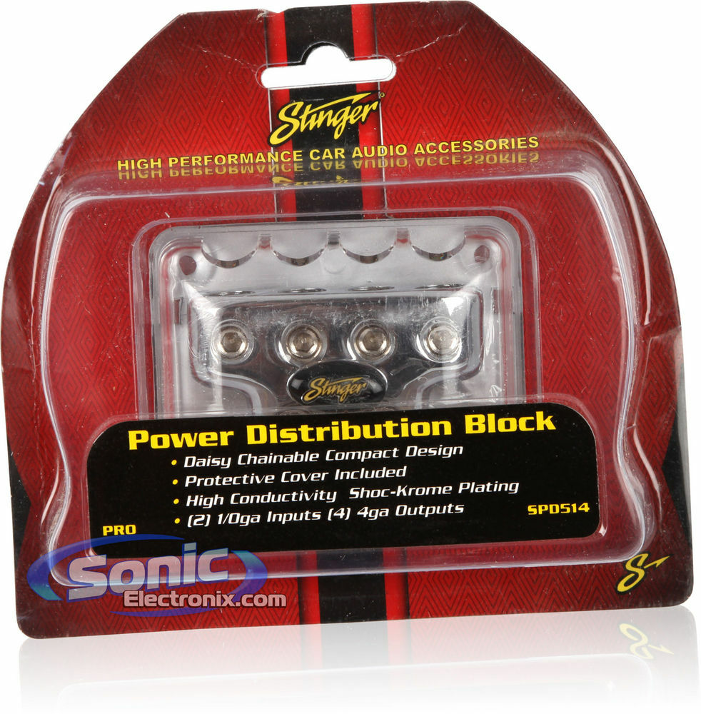 Stinger SPD514 Two 1/0 inputs Four 4 AWG Output Power Distribution Block