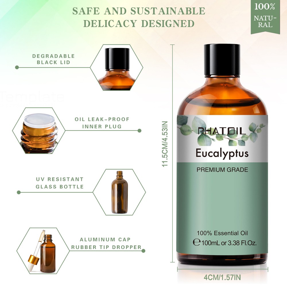 100ml Pure Eucalyptus Essential Oils Aromatherapy Essential Oil For Diffusers
