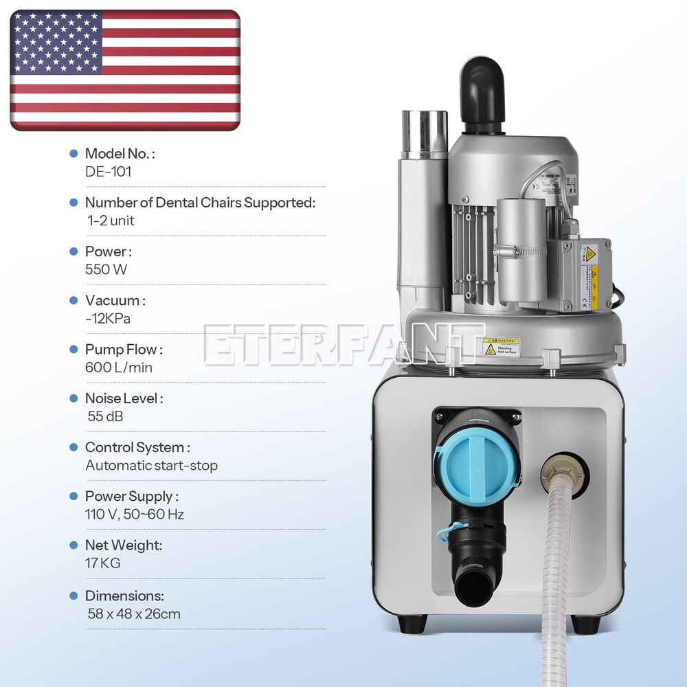 Dental Electric Suction Machine Variable Frequency Suction Machine Semi-Dry Type