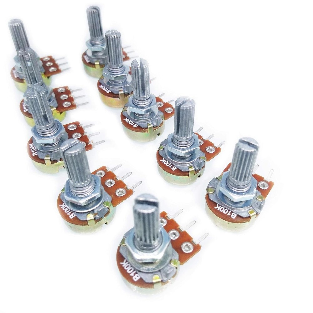 10pcs 2K ohm Linear Taper Rotary Potentiometer Panel Pot B2K 15mm