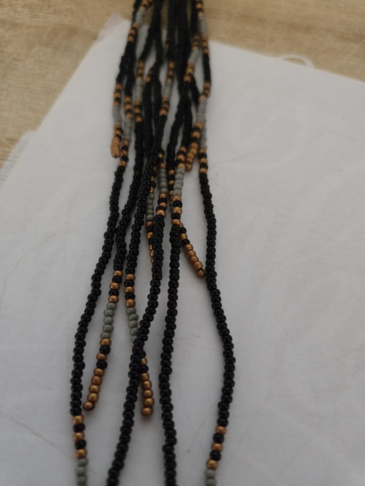 Native American Beaded Tassel Dangle Earrings (Black, Sienna, Gray)