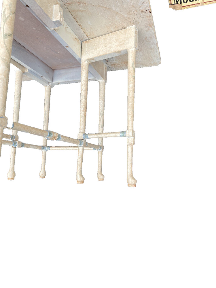 66040 Hand Painted Drop Leaf Coffee / End Table Stand