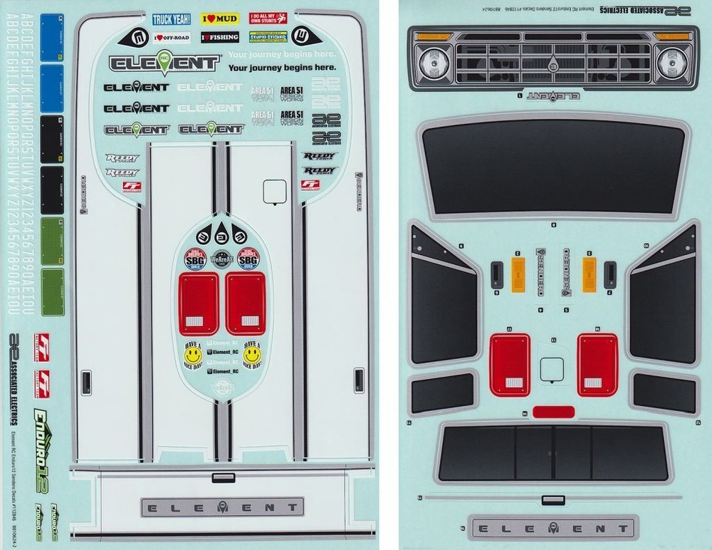 Team Associated - Enduro12 Sendero Decal Sheets