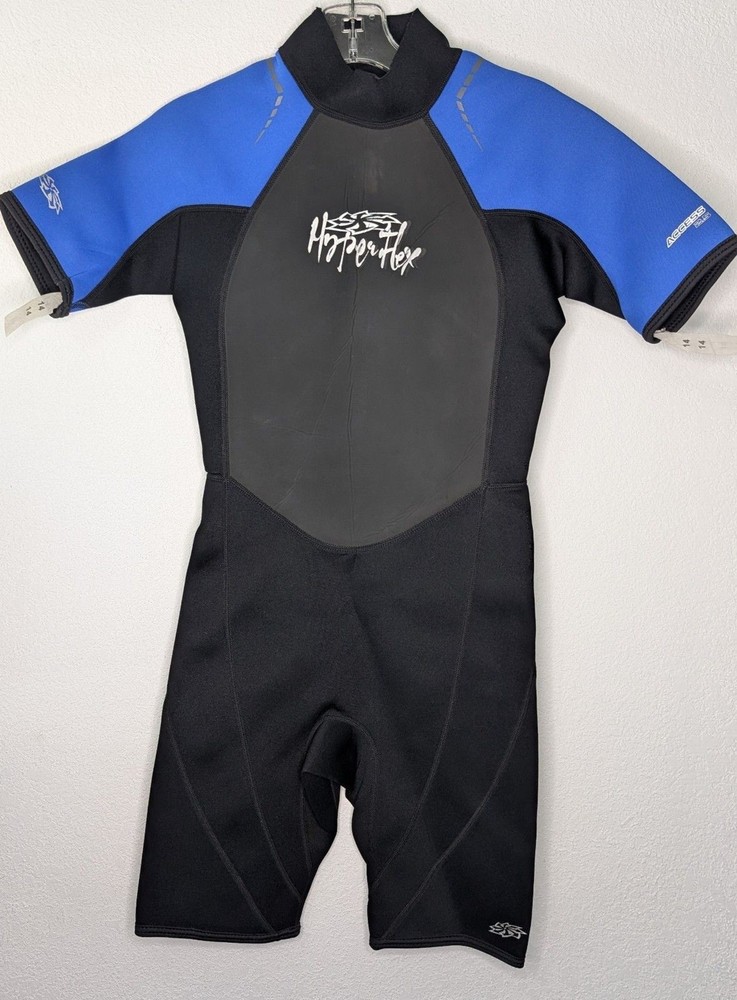 Hyperflex Wetsuit Size 14 Black Blue Wet Suit (A7)