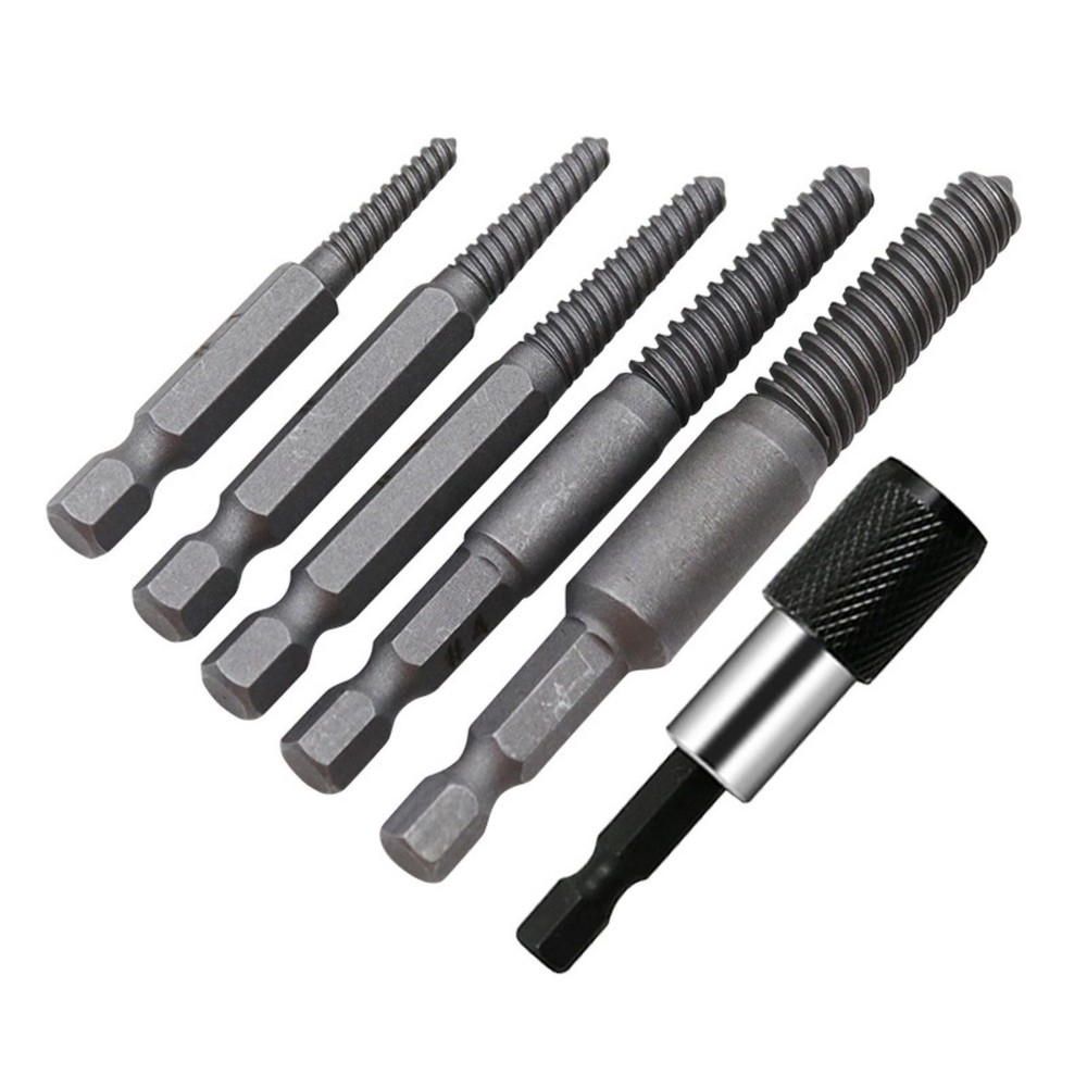6* Stud Screw Extractor Remover Kit includes 5 different-sized headless screws