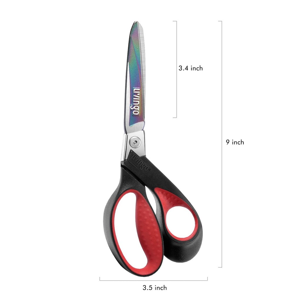 Industrial Scissors Heavy Duty: 9" Professional Multipurpose Shears Sharp Sta...