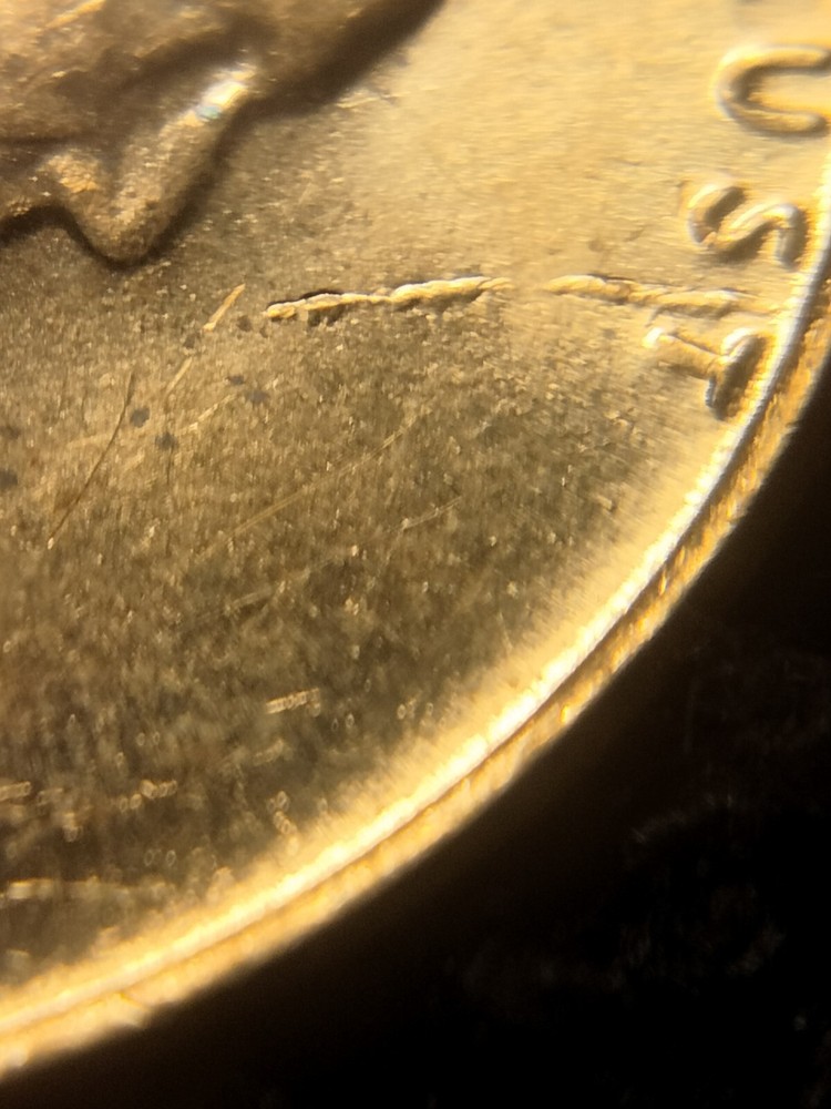 1969 D Lincoln Memorial Cent Die Break Error
