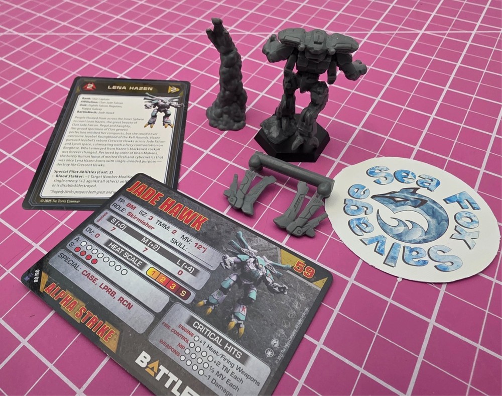 BattleTech JADE HAWK Mech -- 21st CENTAURI LANCERS COMMAND LANCE - Exclusive!