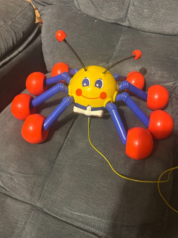 Vintage Kiddicraft Webster Spider Pull Toy EUC