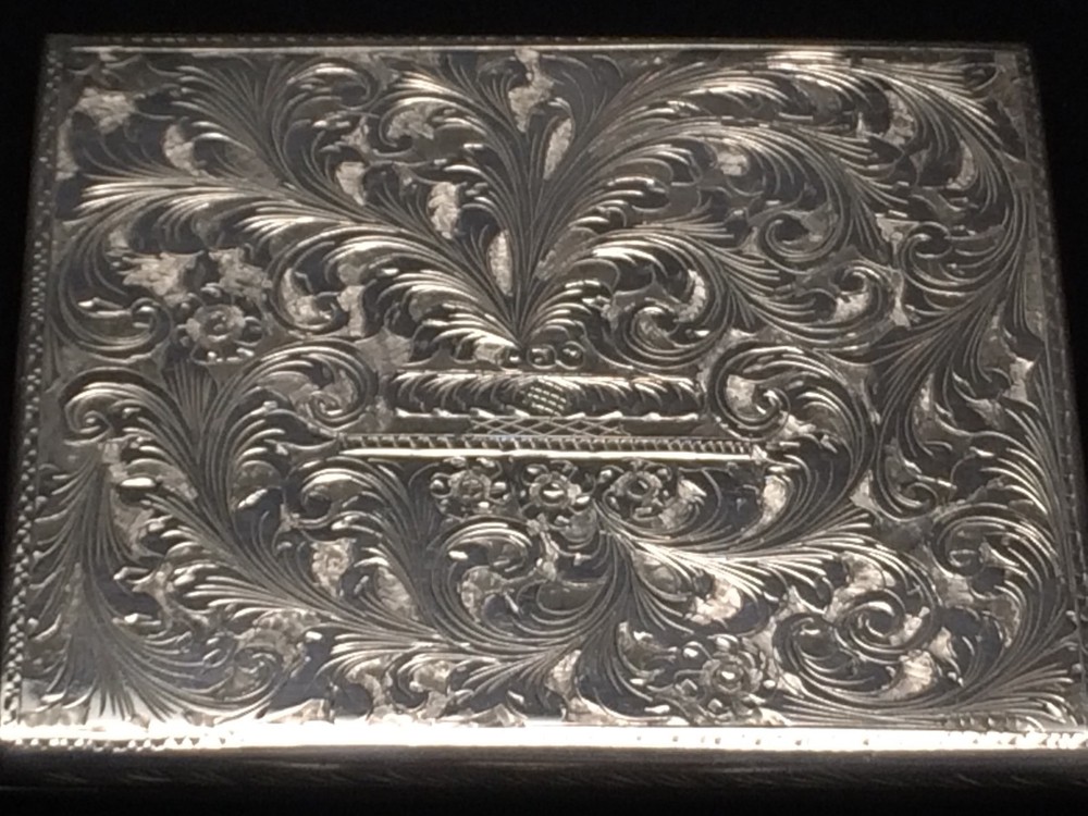 Vintage Sterling Silver Cigarette Case I-7141