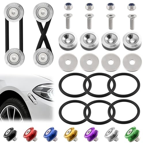 Universal Bumper Quick Release Kit, Front Rear quick release bumper 2set Silver