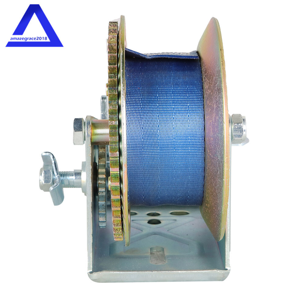 3500lbs Hand Winch Boat Trailer Winch Crank With 10m (32ft) Strap Winch