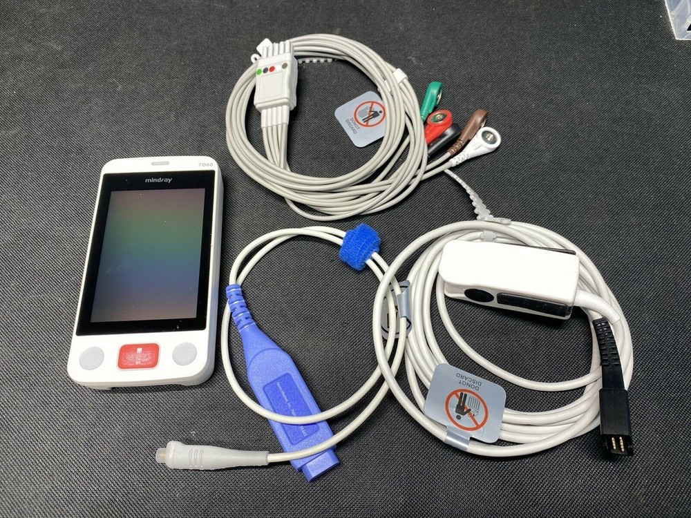 Mindray BeneVision TD60 Telemetry w/ Spo2 + 5 Lead ECG Cables