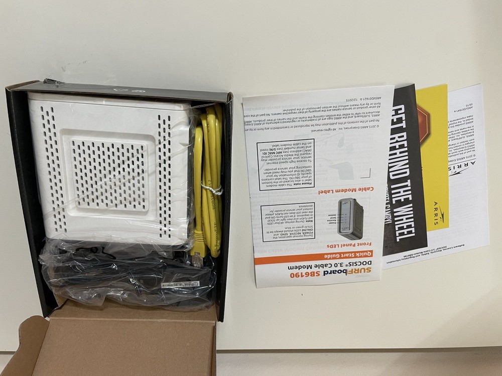 ARRIS SURFboard White SB6190 DOCSIS 3.0 Cable Modem internet computer 1.4gbps