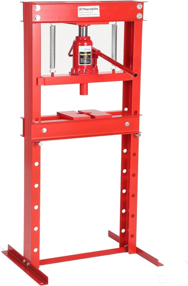 20-Ton Hydraulic h-Frame Shop Press with Adjustable Worktable & Press Plates