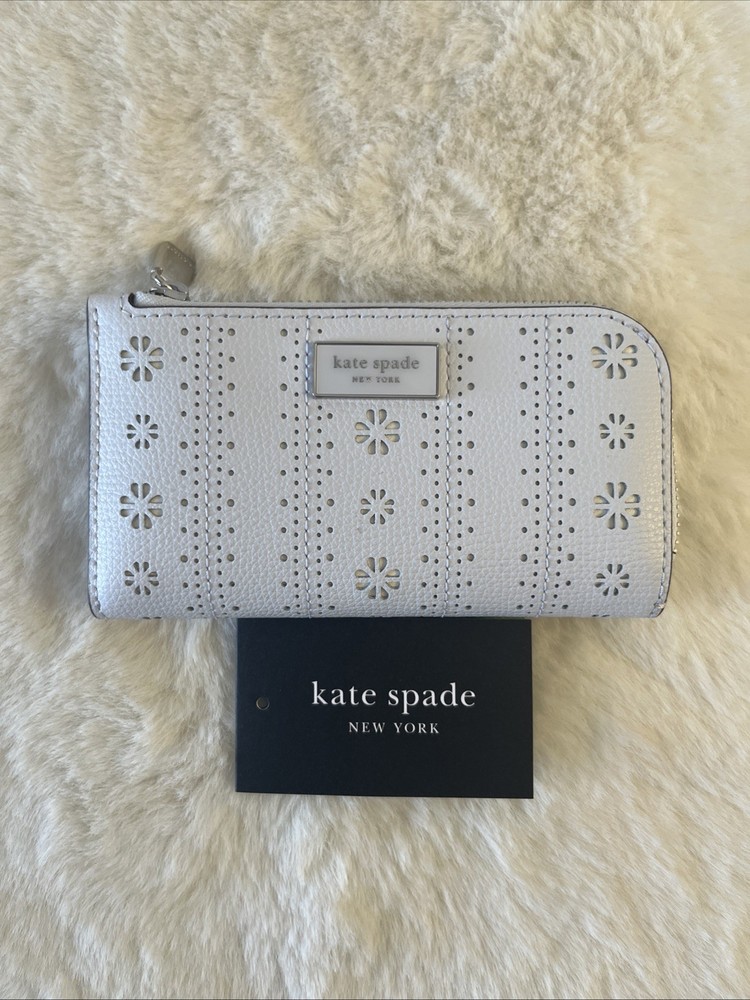 NWT Kate Spade Devin Perforated Small Slim Bifold Wallet