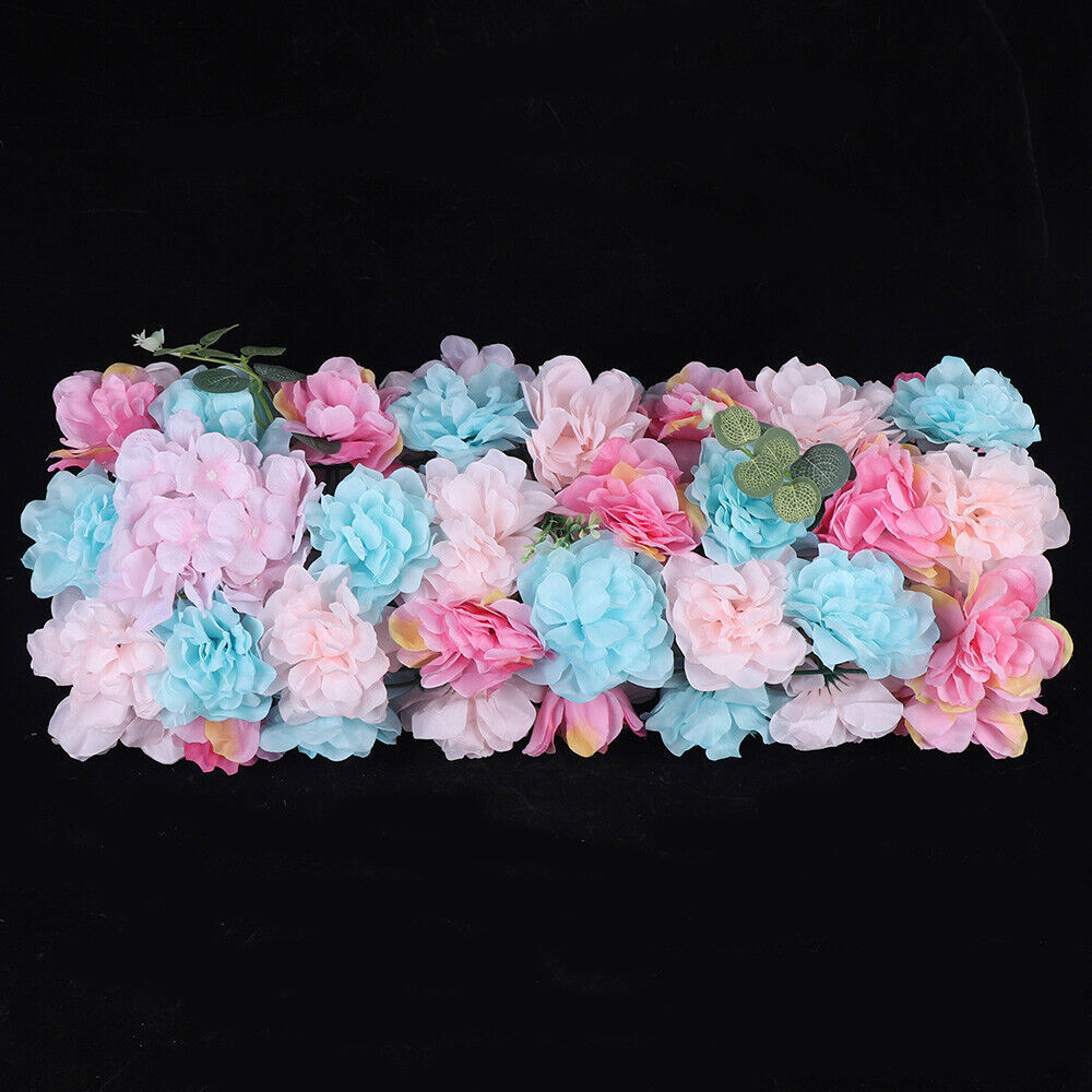 12Pcs Wedding Artificial Flower Wall Panel Hydrangea Rose Panel Party Decor NEW