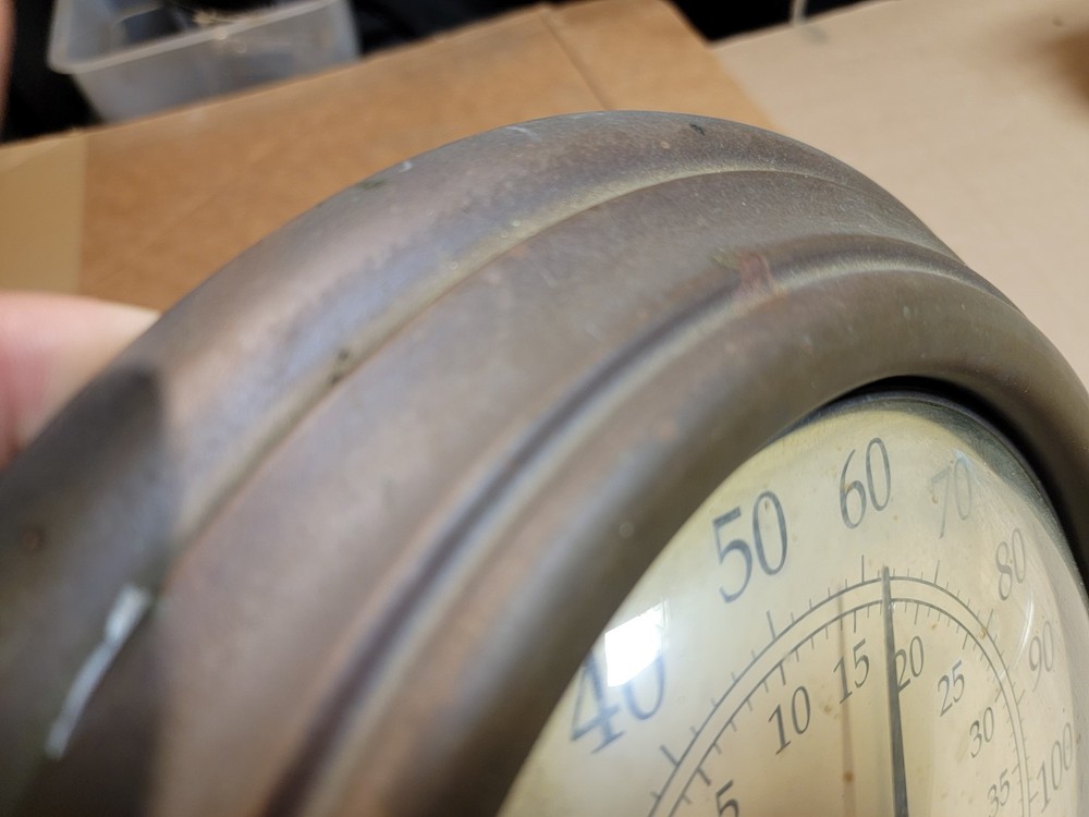 Conant Custom Brass Hanging Wall Thermometer