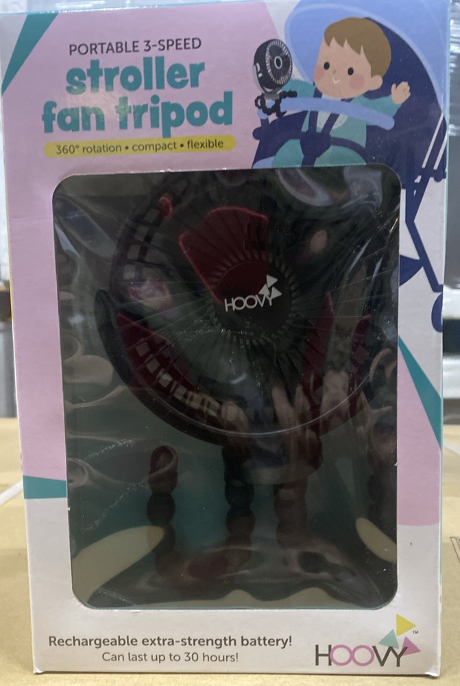 Hoovy Portable & Rechargeable Stroller Fan