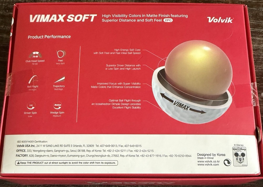 Volvik Vimax Disney Mickey Mouse Golf Balls