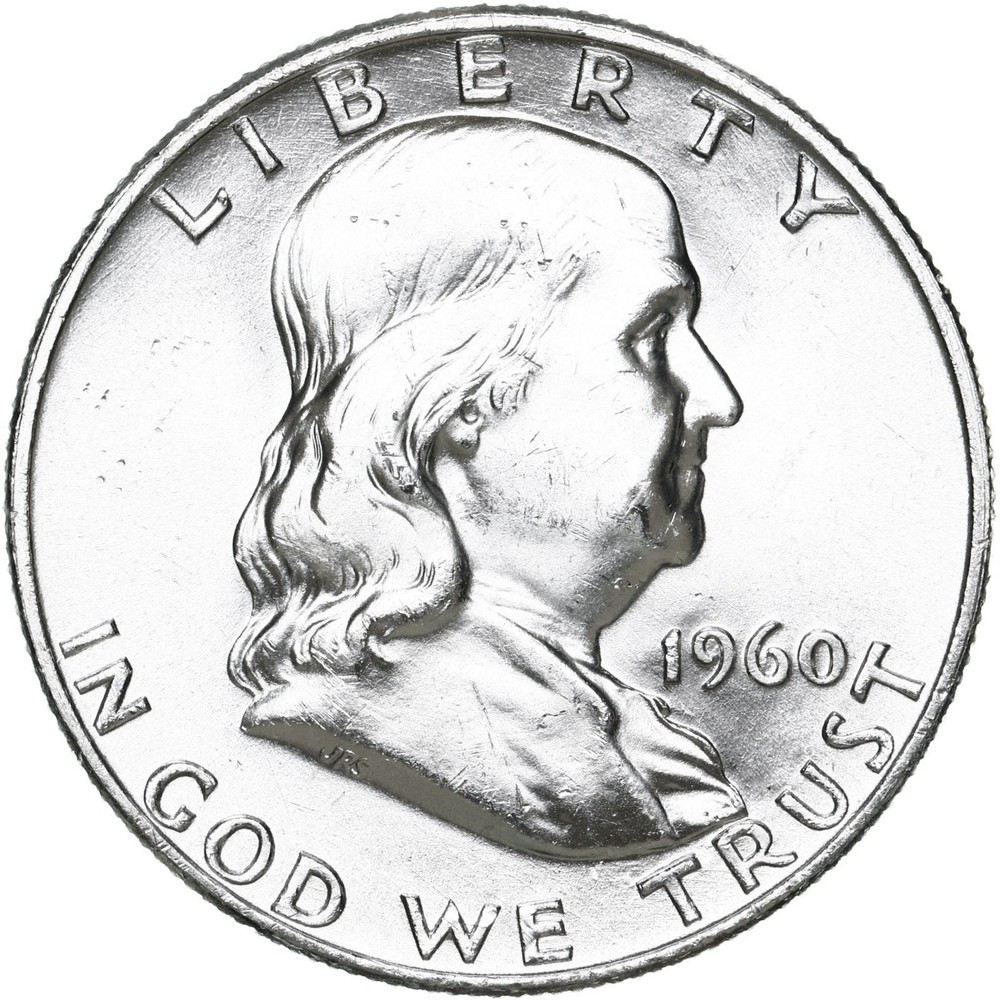 1960 D Franklin Half Dollar 90% Silver BU