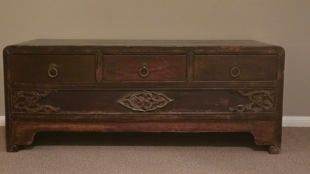 Antique Low Boy Chinese Console Cabinet