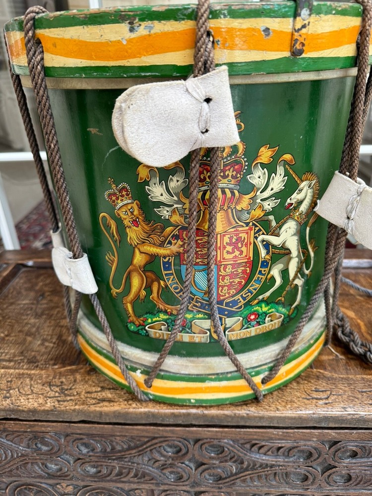 ENGLISH VICTORIAN REGIMENTAL DRUM 15”