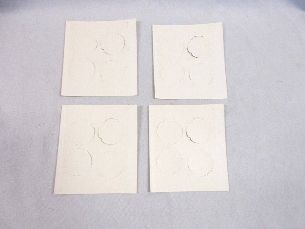 Four Sheets of Red Automatic Electric Dial Centers with 4 per sheet