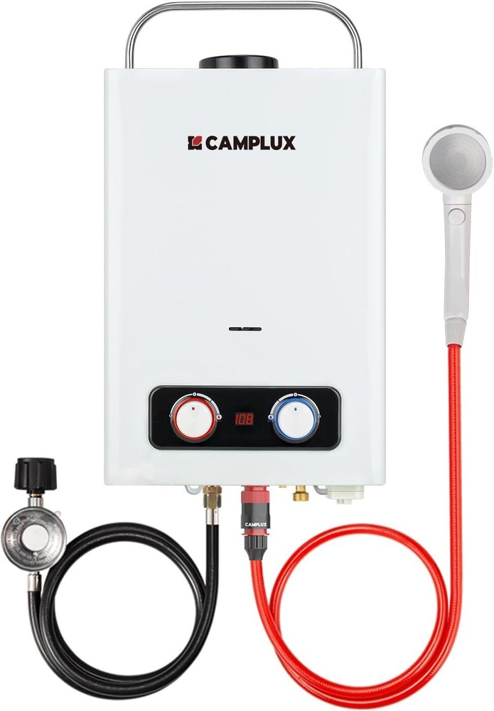Camplux Portable Propane Water Heater Instant Hot Water for Camping,RV &Off-Grid