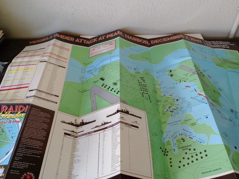 Air Raid Pearl Harbor 2 Sided Poster And Map