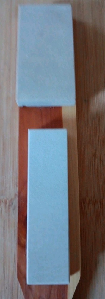2 ARKANSAS SHARPENING STONES ON CEDAR HANDLE