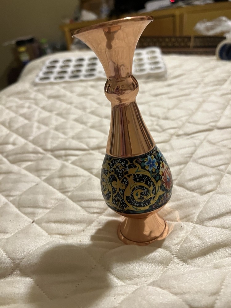 Persian Decorated Copper Vase