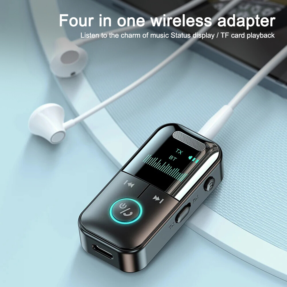 Wireless Bluetooth Transmitter Receiver MP3 Player Car Audio 3.5mm AUX Adapter