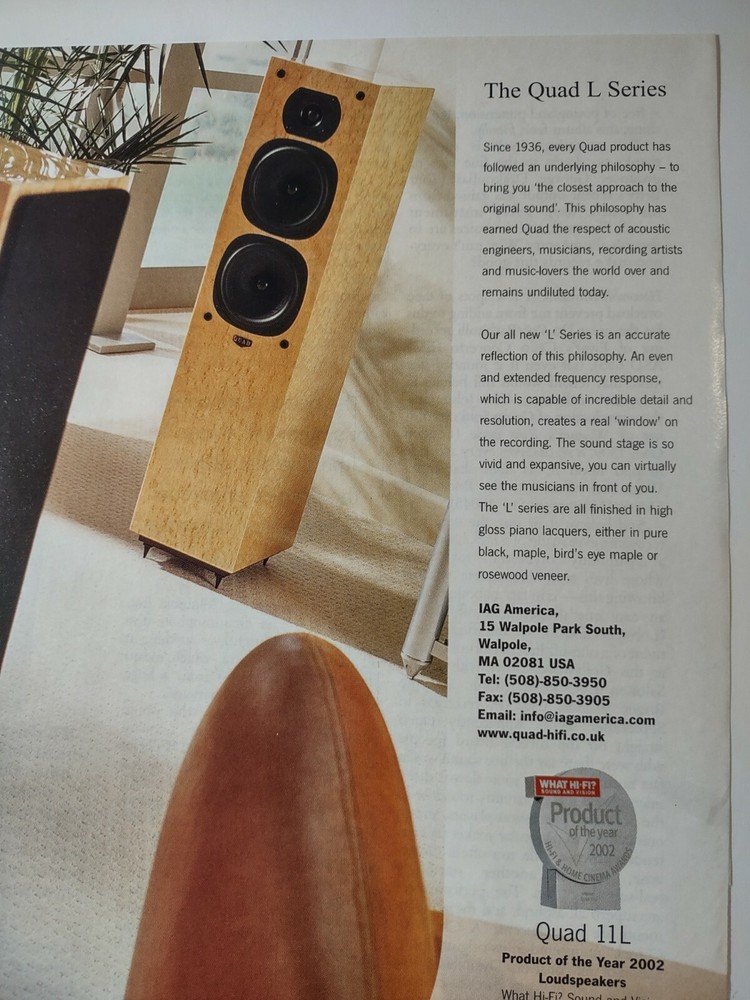 Quad L Series IAG 2002 Print Ad