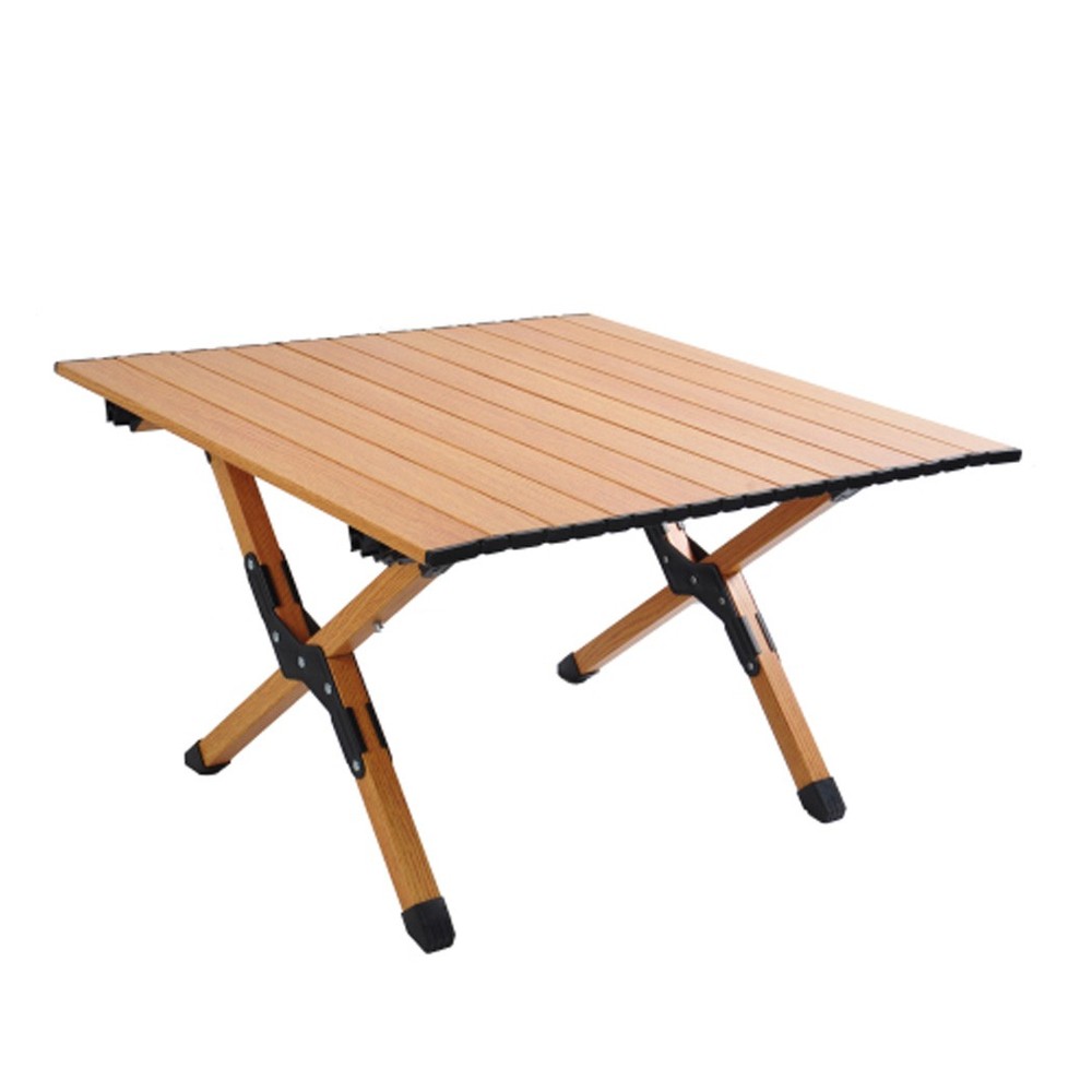 Outdoor Table Picnics Portable Picnic Table Rollable Aluminum Frame Folding