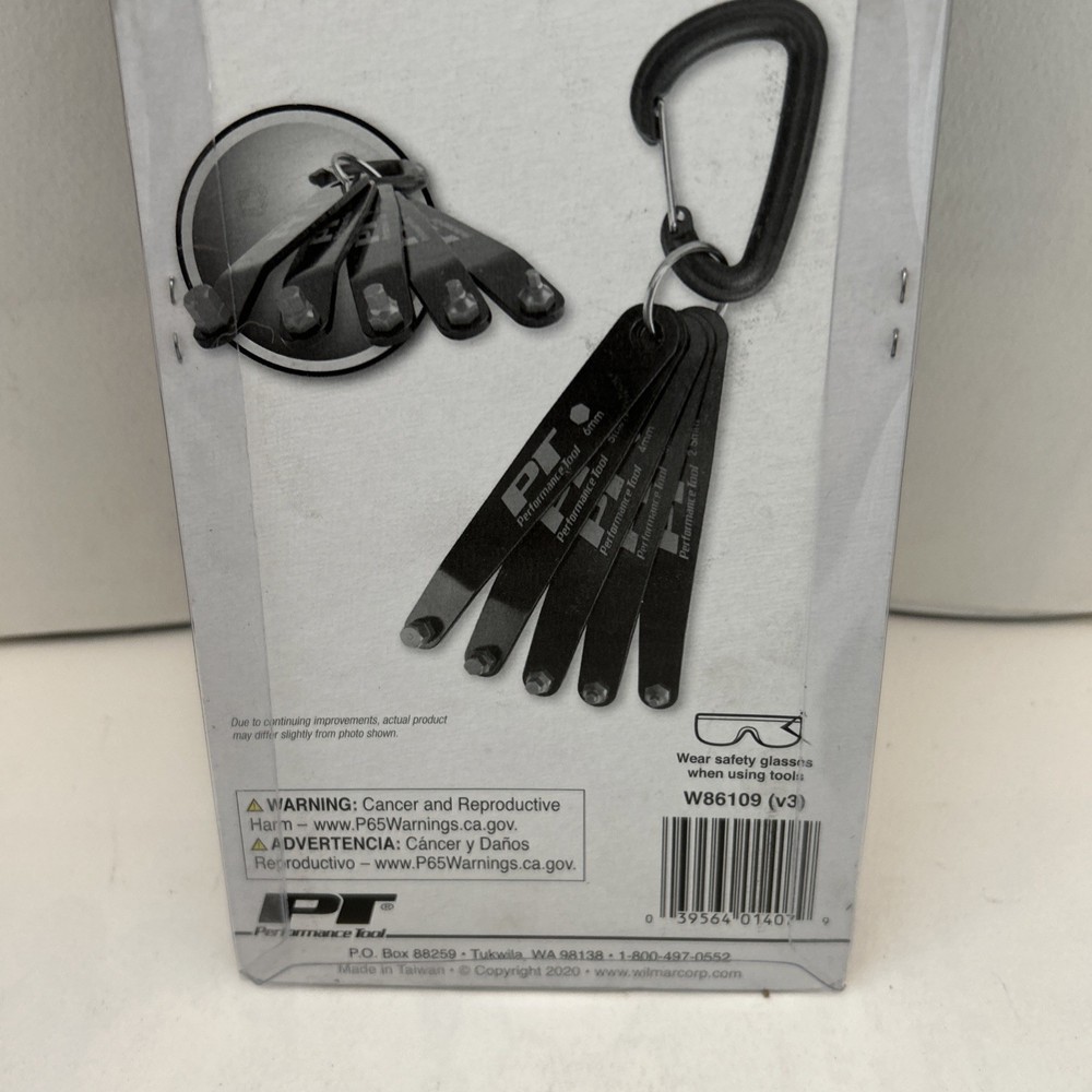 Performance Tool 5-Pc Offset Hex Key Set W86109 Low Profile, Metric