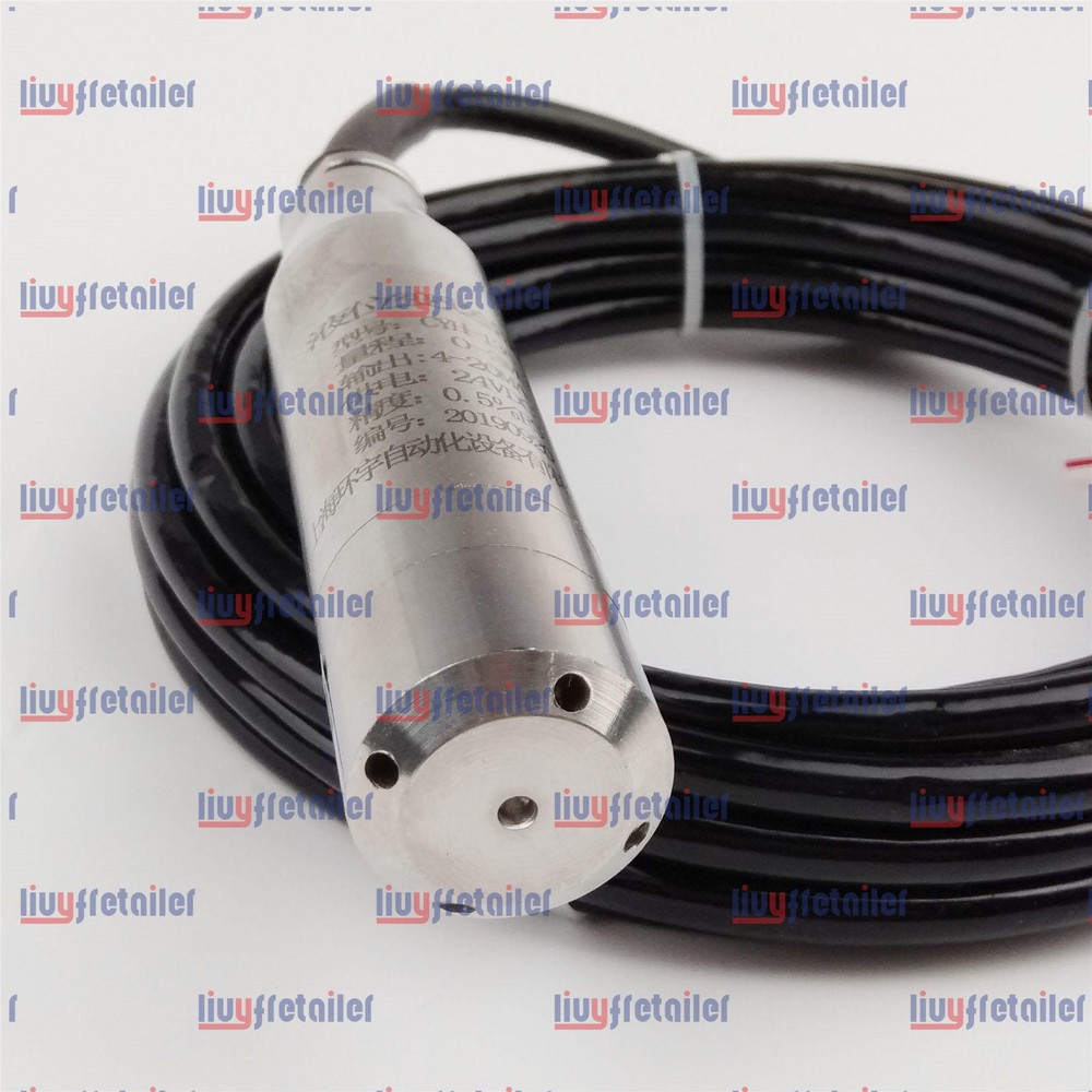 4-20MA 1.0m Range Water Level Transmitter Liquid Level Transducer Sensor