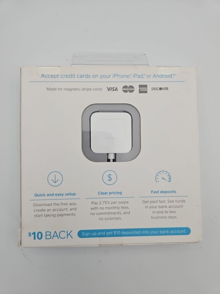 Square Reader Credit Debit Card swipe for iPhone & Android 3.5mm New Sealed