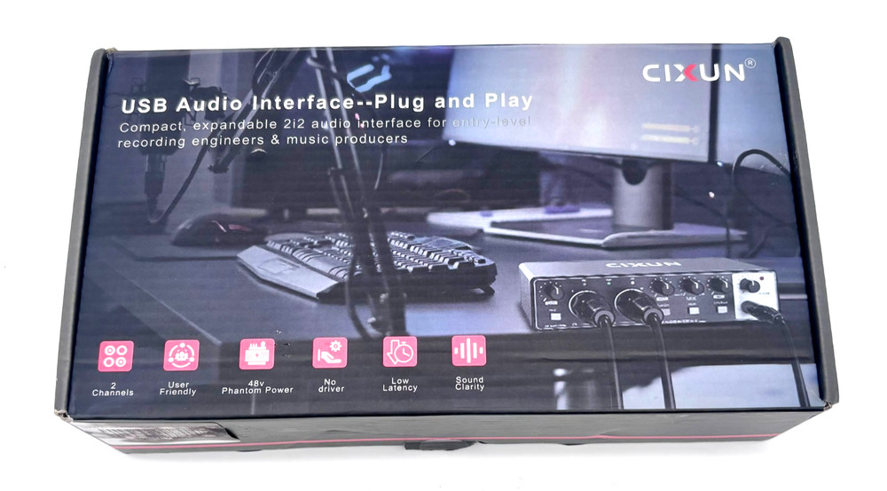 Cixun 2 Channels Low Latency USB Audio Interface: Plug And Play